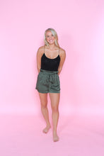 Load image into Gallery viewer, SATIN NIGHT OUT SHORTS-OLIVE