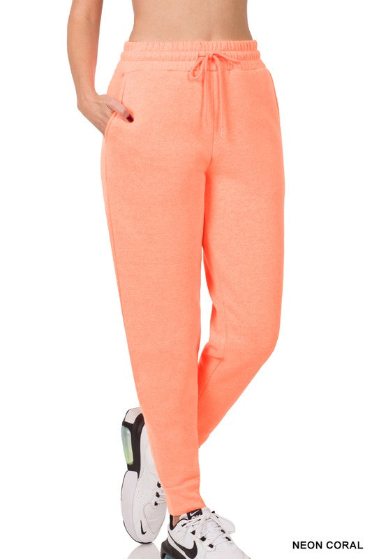 NEON CORAL JOGGERS