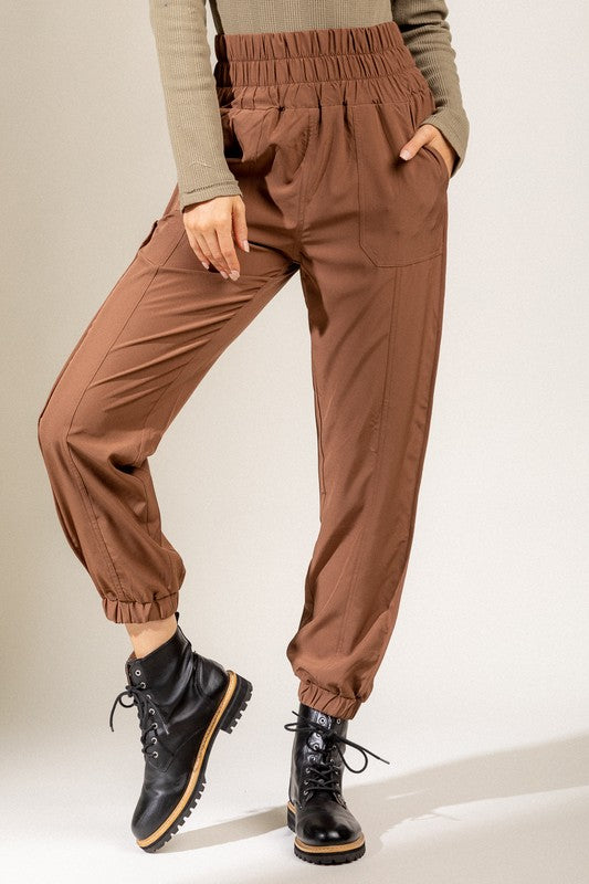 ON THE GO JOGGERS CHESTNUT