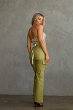 Load image into Gallery viewer, SAGE BOUQUET CORSET TOP
