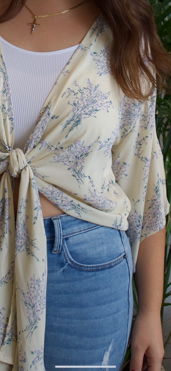 LILAC KIMONO TOP