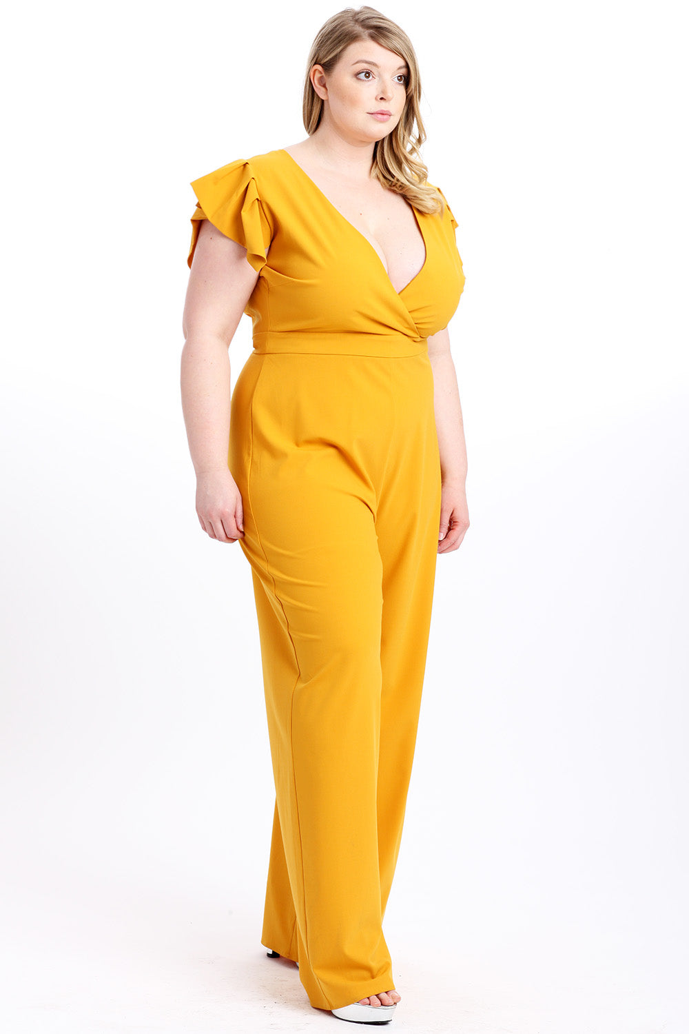 REGAN RUFFLE JUMPSUIT