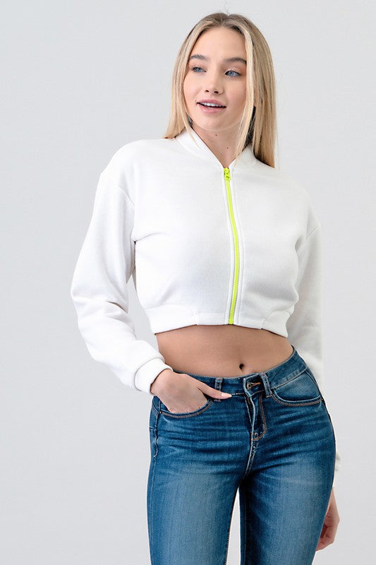 NEON DAZE CROP JACKET