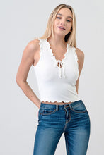 Load image into Gallery viewer, EVERLY TIE TANK-WHITE
