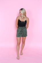 Load image into Gallery viewer, SATIN NIGHT OUT SHORTS-OLIVE
