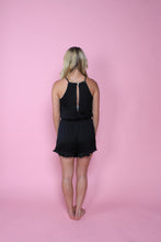 Load image into Gallery viewer, SILKY IN LOVE ROMPER BLACK
