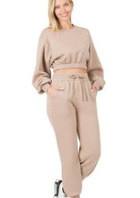 Load image into Gallery viewer, CROPPED &amp; CHILL SET ASH MOCHA
