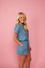 Load image into Gallery viewer, BLUE GREY ROMPER
