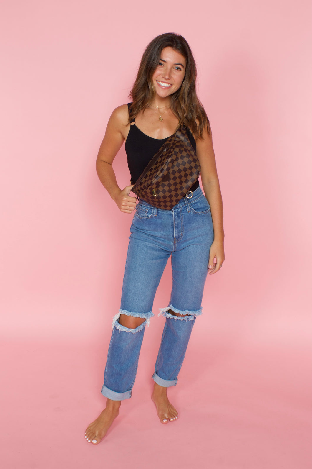 CHECKERED FANNY BROWN