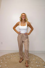 Load image into Gallery viewer, TIED UP ON YOU PANTS TAUPE
