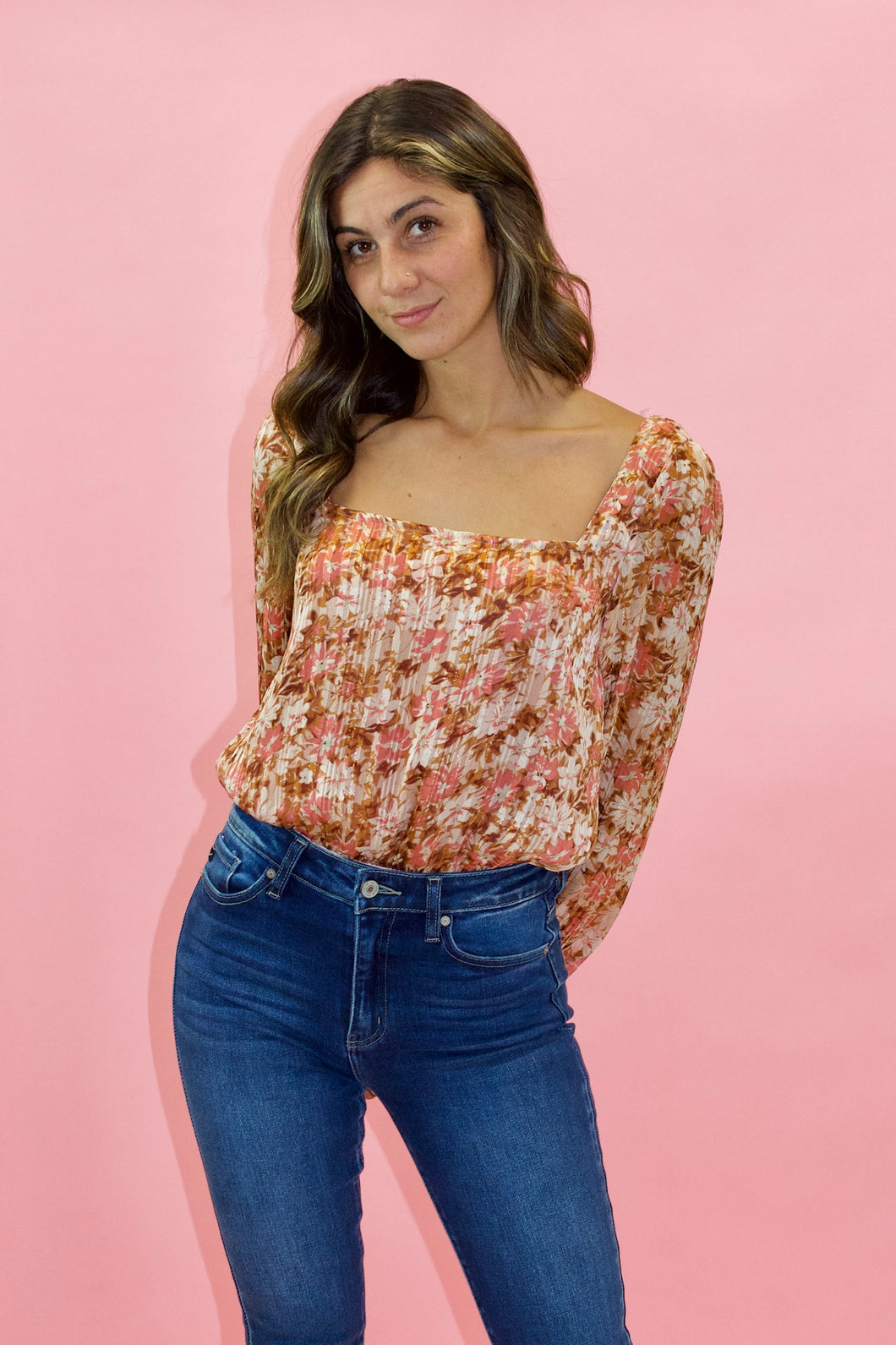 FALLING FOR FLORAL BODYSUIT