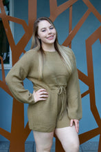 Load image into Gallery viewer, OLIVE SWEATER ROMPER
