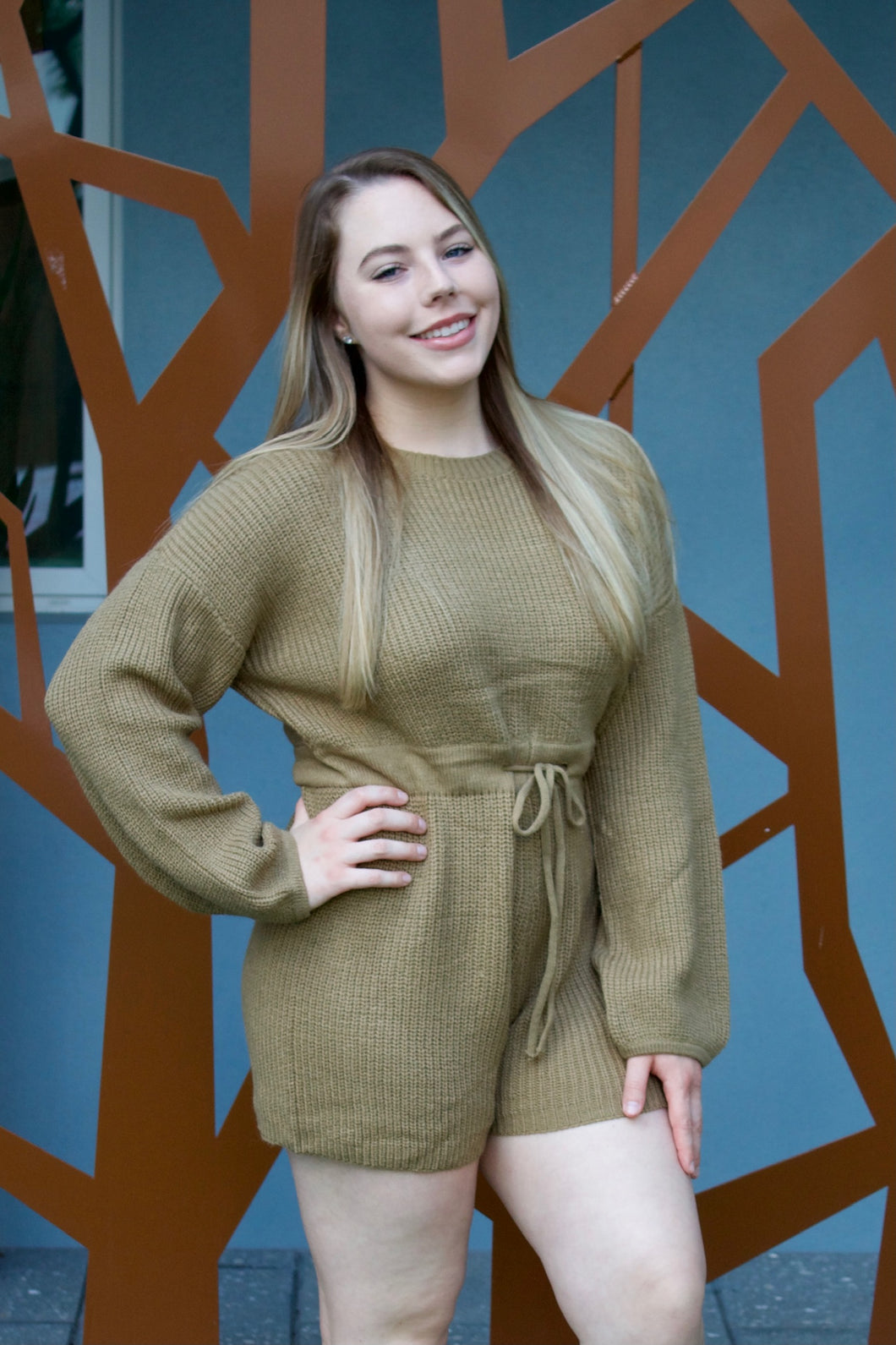 OLIVE SWEATER ROMPER