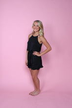 Load image into Gallery viewer, SILKY IN LOVE ROMPER BLACK

