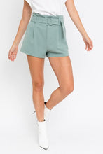 Load image into Gallery viewer, MINT BELTED SHORTS
