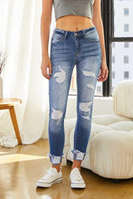 Load image into Gallery viewer, DEMI DISTRESSED JEANS
