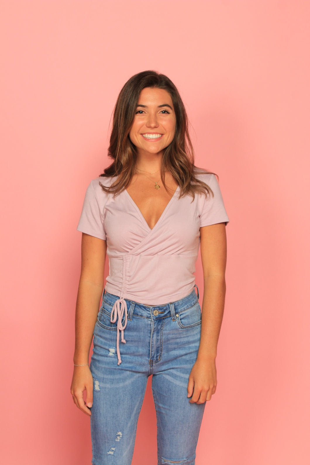 SWEETHEART  TOP MAUVE