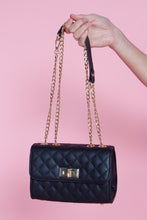 Load image into Gallery viewer, BLACK QUILTED HANDBAG
