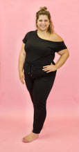 Load image into Gallery viewer, OFF SHOULDER JUMPSUIT BLK
