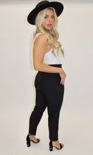 Load image into Gallery viewer, HIGH WAISTED TROUSERS BLK
